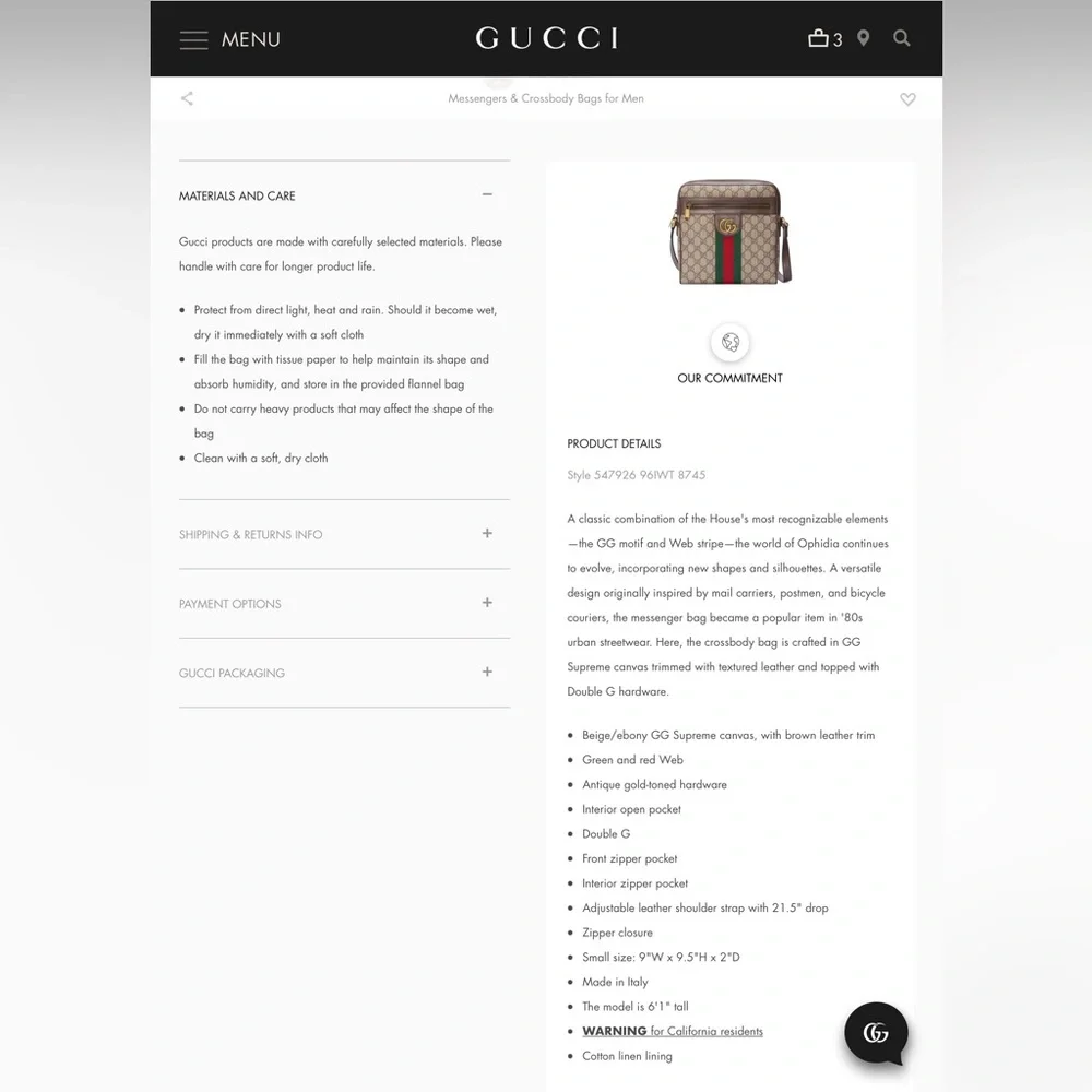 GUCCI OPHIDIDA BAG - Picture 6 of 6